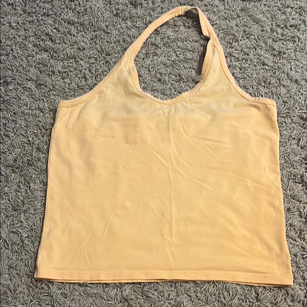 Women's Orange Halter Top